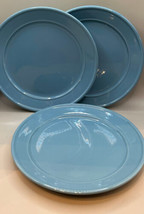 Mainstays Amelia Blue Dinner Plates (3) 10-1/2&quot; Stoneware - £25.48 GBP