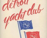 Detroit Yacht Club Luncheon Menu 1954 Belle Isle in Detroit Michigan - $87.12