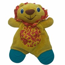 Bright Starts Lion Snuggle Teether Security Blanket Lovey Small 7&quot; x 9&quot; - £10.09 GBP