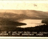 RPPC Lake Fort Smith From Observation Platform Arkansas AR UNP Postcard D7 - $6.88