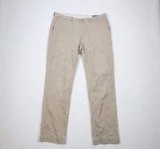Vintage 90s Ralph Lauren Mens 38x34 Distressed Wide Leg Chino Pants Beig... - $34.60