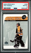 2002 Upper Deck Tim Thomas #429 Young Guns Bruins - PSA 8 NM-MT - $49.49