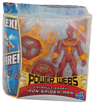 Marvel Ultimate Spiderman Power Webs Catapult Smash Iron Spiderman Action Figure - £12.47 GBP