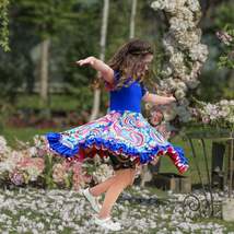 Lola Dress - Paisley Rainbow Twirling Reversible - £47.17 GBP+