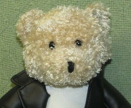 Reese's Teddy Bear Plush Galerie Hersheys Stuffed Animal 8" w/BLACK Vinyl Jacket - $10.80
