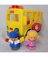 Fisher Price 2016 Little People Yellow School Bus Lights &amp; Sounds 2- Pas... - $19.34 CAD