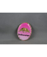 Vintage Dinosaur Pin - Anchiceratops Drawn Graphic - Plastic Pin - $19.00
