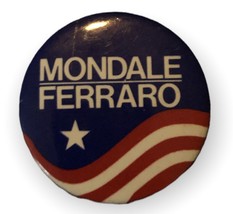 Mondale Ferraro Vintage Political Patriotic Pin Pinback Button - £3.06 GBP