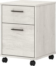 Bush Furniture Key West Linen White Oak 2 Drawer Mobile File Cabinet. - £129.97 GBP