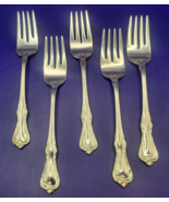 Reed &amp; Barton COTTAGE ROSE 1985 Elite Silverplate Salad Forks 6 1/2&quot; Set... - $42.45