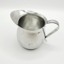 Vintage Japan 18-8 Stainless Steel Creamer Jug Cup Pitcher 2.25&quot; Clean Pre Owned - £5.58 GBP