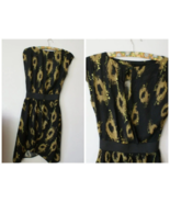 Artistic black yellow dress, retro style dress, tulip dress, clothing fo... - £20.65 GBP