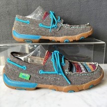 Twisted X Boat Shoe Driving Moc Dusk Teal Southwest Pattern - Women&#39;s Si... - $711.44 MXN