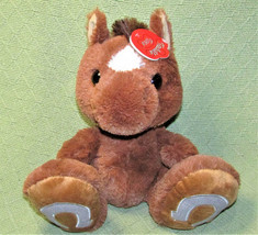 9&quot; Aurora Taddle Toes w/TAG Baby Horse Stuffed Animal Plush Brown Horseshoe - £12.58 GBP