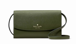 New Kate Spade Dana Small Flap Crossbody Saffiano Enchanted Green with Dust bag - £63.44 GBP