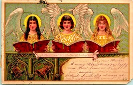 Natale Angeli Cantando Silent Night 1899 Udb Cartolina Stengel &amp; Co - £15.33 GBP