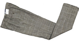 NEW $350 Polo Ralph Lauren Colony Pants! 33 Plaid Linen Pinstripe Pleated  ITALY - £125.54 GBP