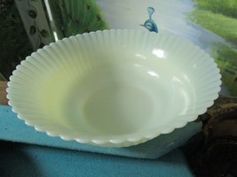 Glass Vaseline Bowl Ribbed 3 X 9&quot; [84] - £34.84 GBP