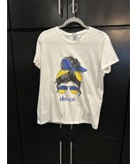 Port &amp; Company Women&#39;s White Graphic T-Shirt Ukraine Design - $20.84 CAD