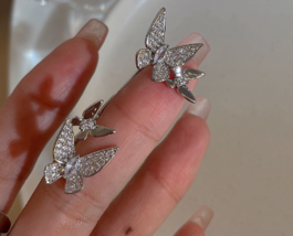 Simple fashion smart butterfly ear hanging women feel niche design ear b... - £15.58 GBP