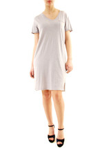 SUNDRY Womens Shirt Dress Short Sleeve Elegant Stylish Gray Size S - £37.09 GBP