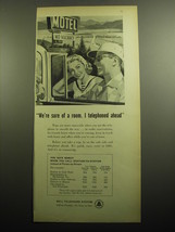 1958 Bell Telephone System Ad - We're sure of a room. I telephoned ahead - $18.49