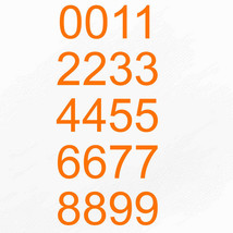 Orange Vinyl Custom Number Decal Sheet Mailbox Address Boat Sticker Kit - £7.83 GBP+
