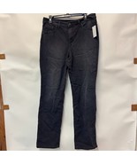 Style &amp; Co Womens 8 Black Smudge Straight Cut Jeans NWT AZ60 - €21,12 EUR