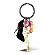 TK2913 - IP Gold+ IP Black (Ion Plating) Stainless Steel Key Ring with A... - $27.49