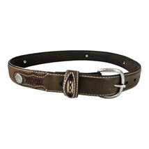 Nocona Belt Co Western Cowgirl Southwestern Leather Belt Embroidered Wom... - £21.56 GBP