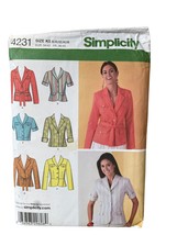 Simplicity Sewing Pattern 4231 Coat Jacket Tie Belt Misses Size 8-16 - £7.78 GBP