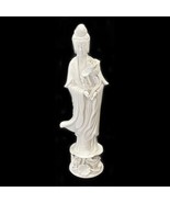 Chinese Guanyin Blanc De Chine Porcelain Statue Figure 14.5&quot; Mid-Century... - £93.39 GBP