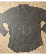 Women’s Vintage  Black Long Sleeve Button Down Shirt, Size XL, preowned - £14.90 GBP