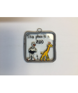 Sun Catcher This Place Is A Zoo with Baby Ostrich and Giraffe - £6.36 GBP