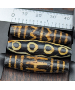 Lot 3 South Asian Burmese Antiques Trade Pumtek petrified Wood Beads  L3 - $2,076.72 MXN