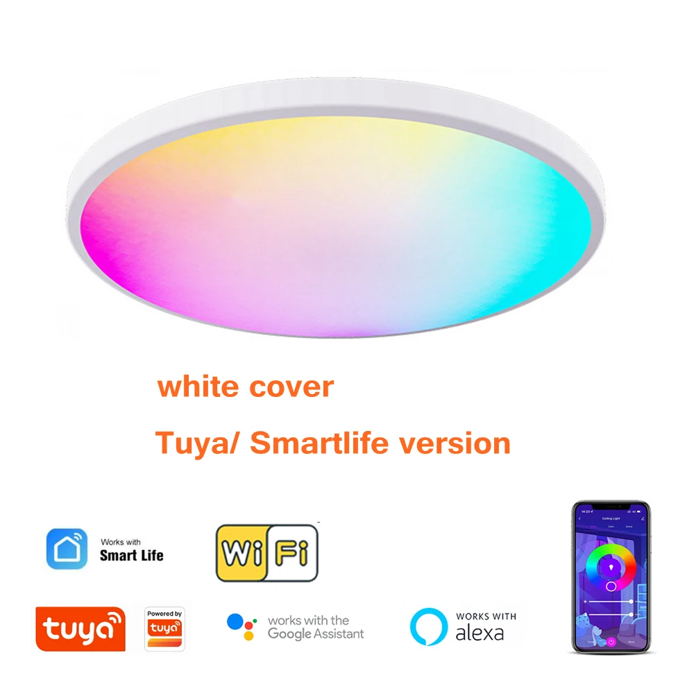 Tuya WiFi Smart Ceiling Lights RGBCW Dimmable LED Lights  Lamp Smart Life Voice  - £204.99 GBP