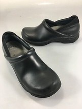 Dansko 39 EU 8.5-9 US Black Leather Clogs Mocs Shoes 1&quot; Heels - £25.82 GBP