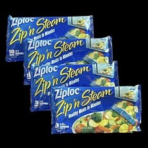 (40) Ziploc Zip &#39;N Steam Medium Microwave Cooking Bags Lot Of (4) New 10 Packs - $148.45