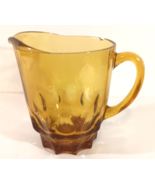 Hazel atlas glass pitcher continental amber thumbprint reflection  VTG r... - $9.65 CAD