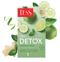 Tess Green Tea GET DETOX 20 Tea Bags x 1.5gr Made in Russia - £4.78 GBP