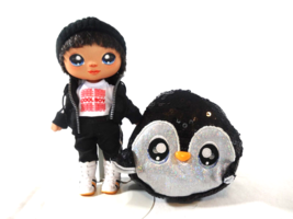 2020 Na Na Na Surprise Andre Avalanche Boy Doll &amp; Sparkly Sequined Purse - $13.86