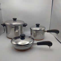 Revere Ware Cookware Copper Pots Lids Stock Pot 2 Qt Pan Skillet Vintage - £28.88 GBP