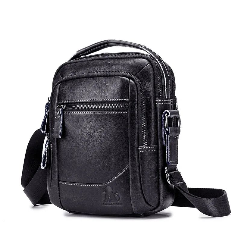 Quality Guarantee Men&#39;s Genuine Leather Bag Crossbody Bags for Men Messe... - $50.97