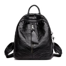 Mini Backpack Female soft PU Leather Backpa For Teenage Girls Fashion Shoulder B - £23.07 GBP
