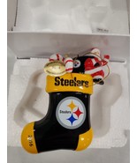 2016 Danbury Mint Pittsburgh Steelers Santa Claus Christmas Ornament w/ box - £31.02 GBP