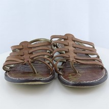 Sam Edelman Women Gladiator Shoes Garland Brown Leam Buckle Size 9 Medium (B, M) - £13.19 GBP