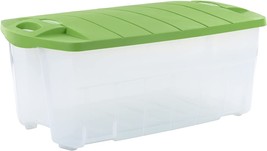 Rubbermaid 28 Gallon Jumbo Clear Tote, Pack Of 2, Stackable, Large, Tight Lids - £81.45 GBP
