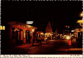 Bourbon Street at Night New Orleans LA Postcard PC509 - £3.98 GBP
