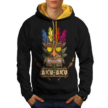 Wellcoda Tradition Face Mens Contrast Hoodie, Bandicoot Casual Jumper - £28.62 GBP