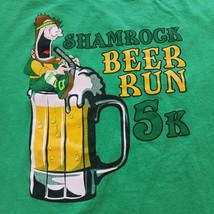 Gildan Heavy Cotton SHAMROCK BEER RUN 5K Men's Green Cotton Graphic T-Shirt XL image 5